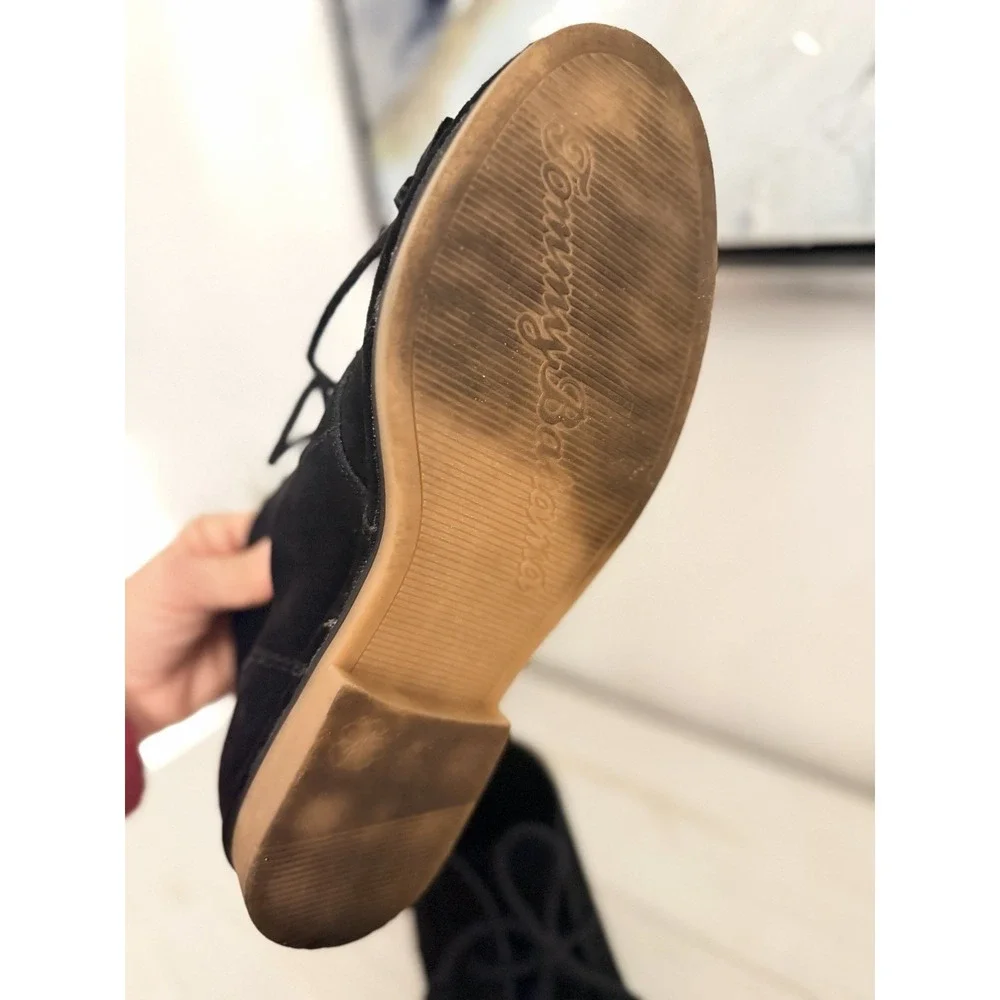 Tommy Bahama Ankle‎ Boots Women Size 9 Evert Black Suede Leather Chukka Tassel